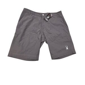 Spyder Charcoal Shorts with Iconic Logo XXL NWT 36‎ Waist 10” Inseam